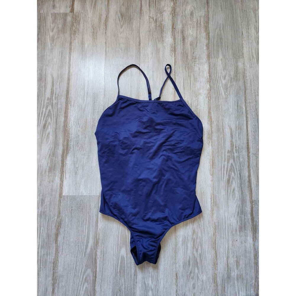 Baleaf Swim Suit Blue One Piece Back Cut Out Full Coverage Womens Sz 18W EUC